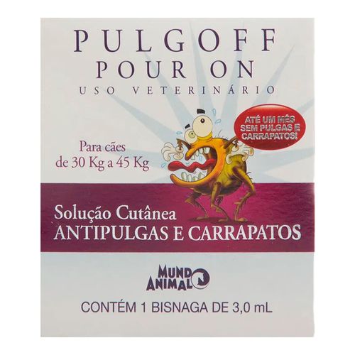 Antipulgas e Carrapatos Pulgoff Pour On 3,0ml de 30 a 45kg Antipulgas e Carrapatos Pulgoff Pour On 3,0ml de 30 a 45kg