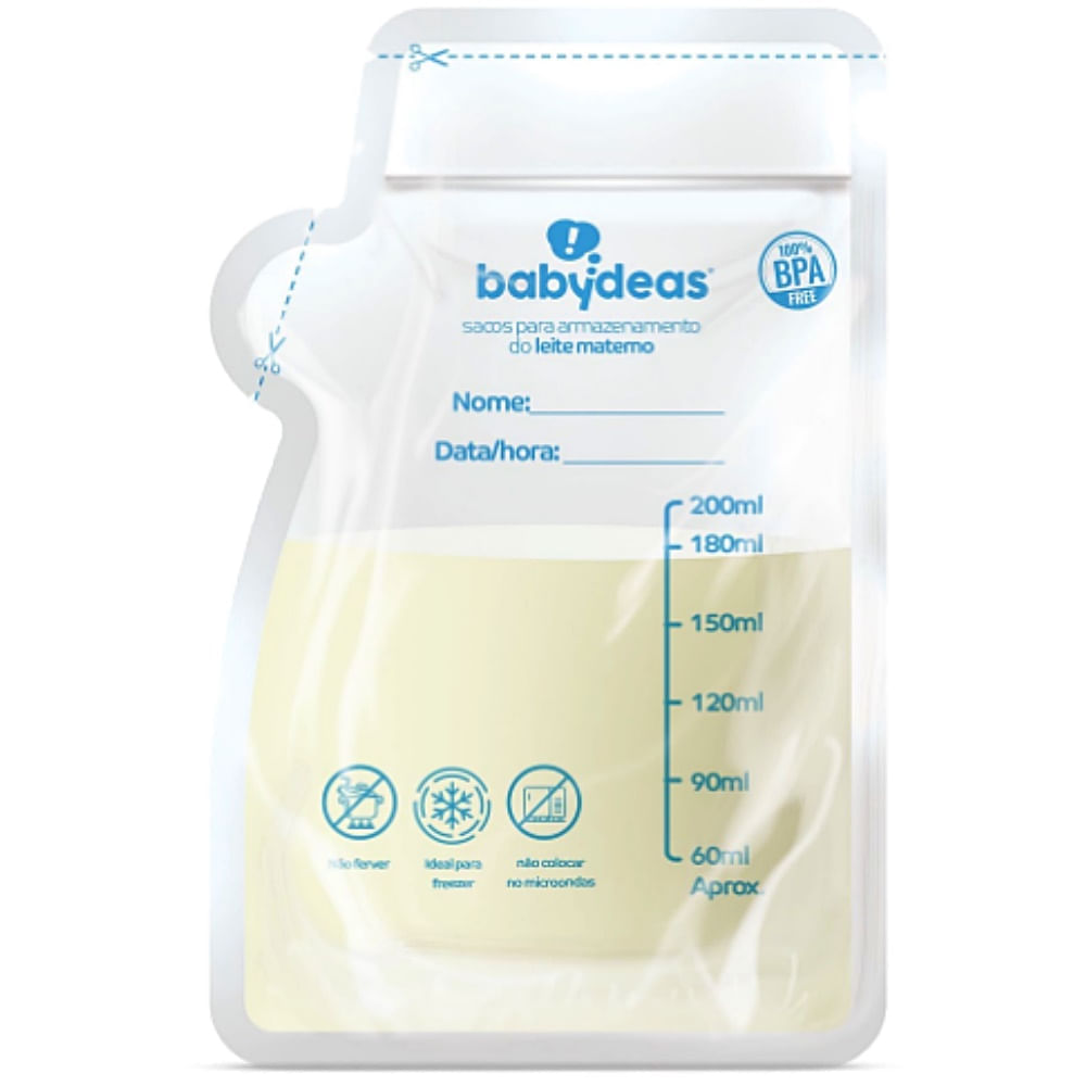 Sacos para Armazenar Leite Materno Babydeas - 25 Sacos - Drogaria