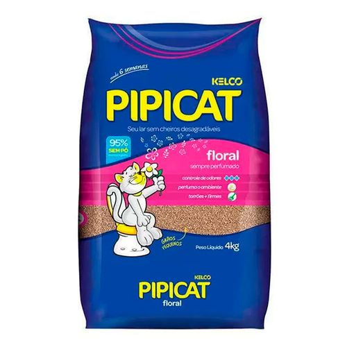 Areia Higiênica PIPICAT Floral - 4kg