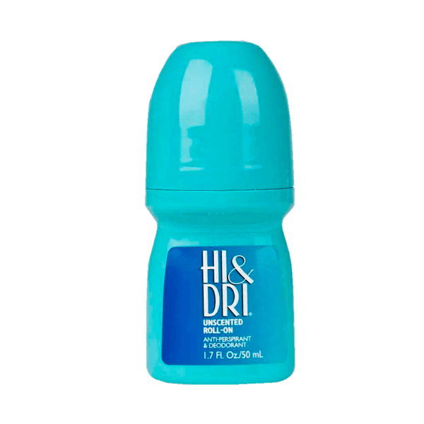 Hi & Dri Roll-On Unscented Antiperspirant - Desodorante Azul 50ml