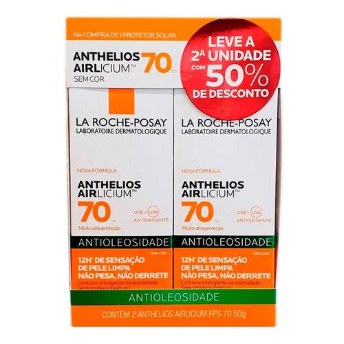 Kit Protetor Solar Facial La Roche Posay Anthelios Airlicium FPS70 40g 2 Unidades Kit Protetor Solar Facial La Roche Posay Anthelios Airlicium FPS70 40g 2 Unidades