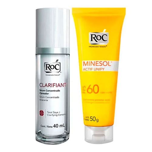 Kit Proteção Solar Roc Minesol Ac FPS 60 + Clarifiant Kit Proteção Solar Roc Minesol Ac FPS 60 + Clarifiant