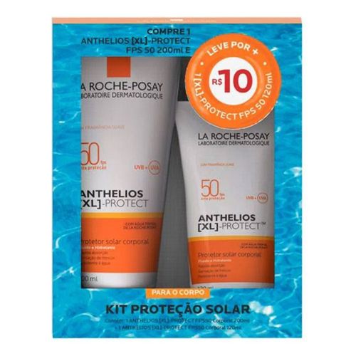 Kit Protetor Solar La Roche Posay Anthelios Xl Protect FPS50 200ml + Anthelios Xl Protect FPS 50 120ml Kit Protetor Solar La Roche Posay Anthelios Xl Protect FPS50 200ml + Anthelios Xl Protect FPS 50 120ml