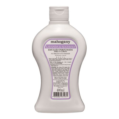 Hidratante Refil Lavanda & Algodão Mahogany 400ml Hidratante Refil Lavanda & Algodão Mahogany 400ml