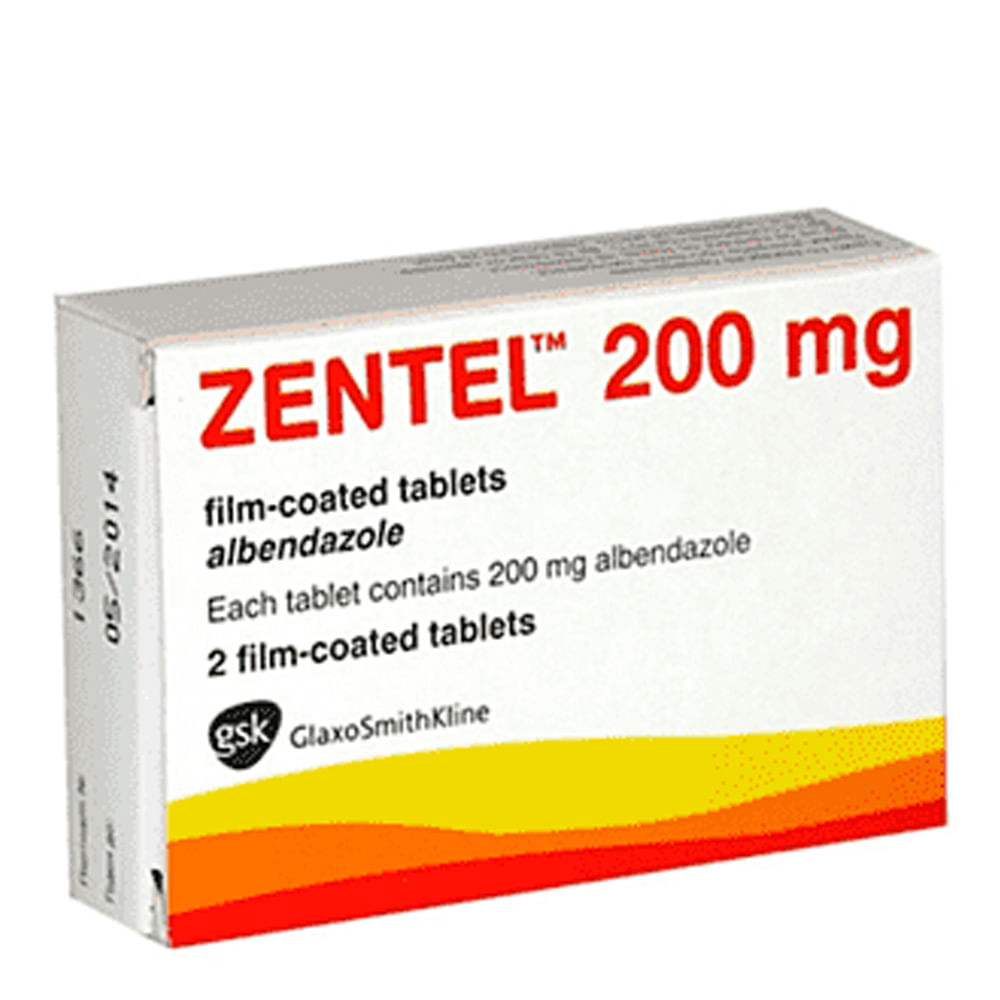 Zentel 200mg GSK 2 Comprimidos