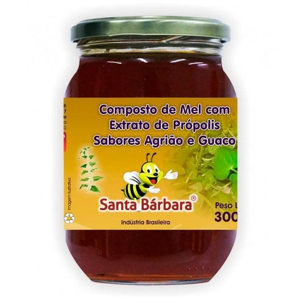Mel Composto Santa Bárbara Própolis, Agrião e Guaco 300g