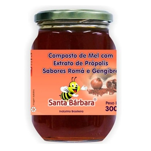 Mel Composto Santa Bárbara Própolis, Romã e Gengibre 300g