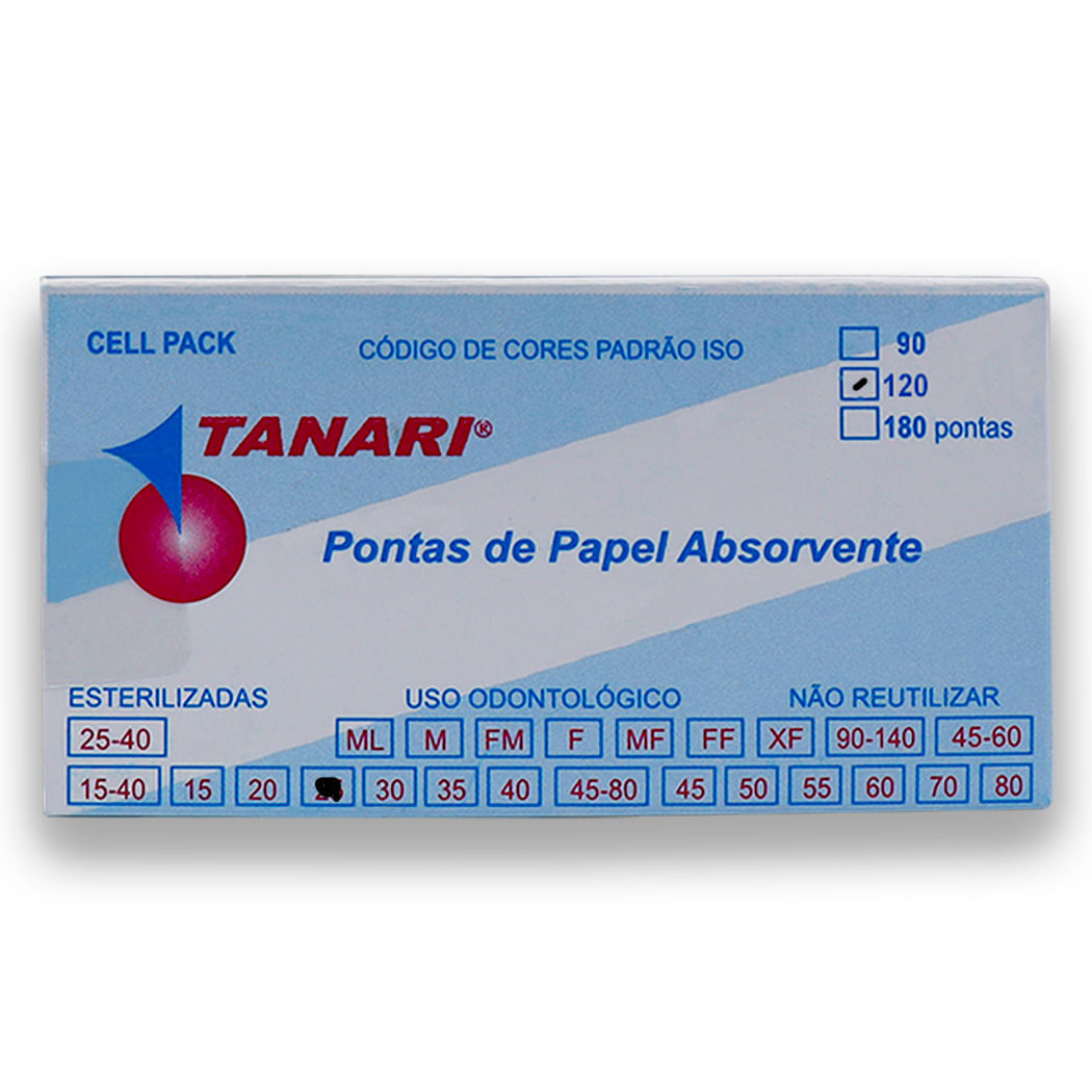 Cone De Papel Absorv Cell Pack Com 120 - Tanari **( 520935182014)