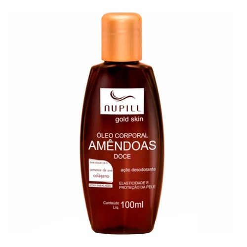 Óleo Corporal Nupill Gold Skin Amêndoas Doce 100ml