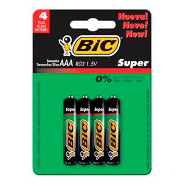 Pilha Bic Super Palito 4 Unidades