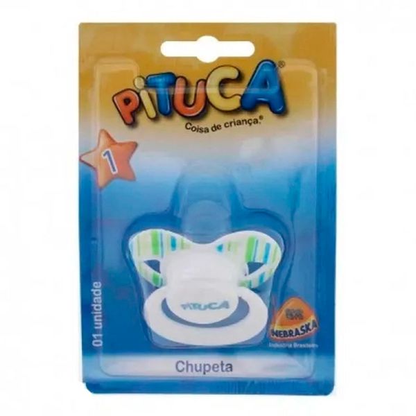Chupeta Pituca Recém-Nascido Azul 360