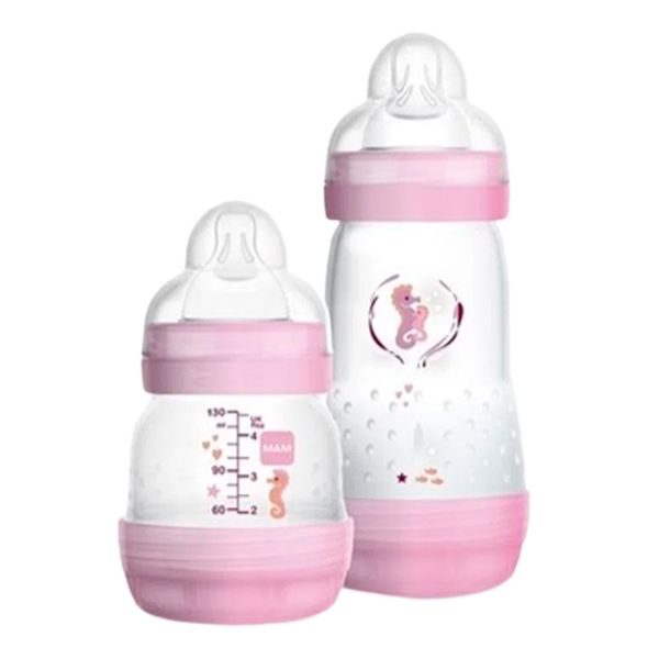 Mamadeira Mam Easy Starter Set Rosa 130 + 260ml