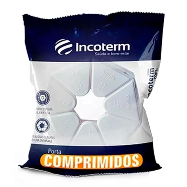Porta Comprimidos Incoterm Básico Pequeno Translúcido 1 Unidade