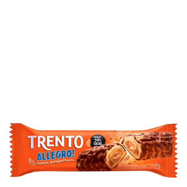 Wafer Trento Allegro Chocolate ao Leite com Amendoim 35g