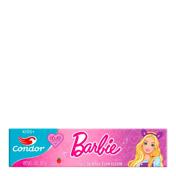 Pasta de Dente Infantil Condor Barbie Morango 50g