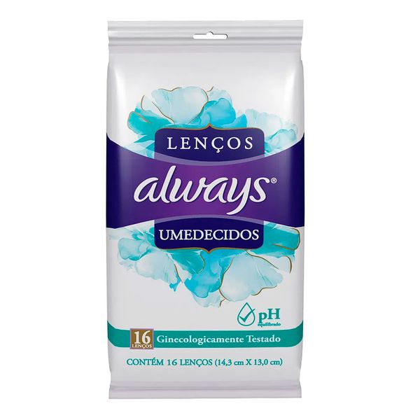 Lenços Umedecidos Always Feminino 16 Unidades