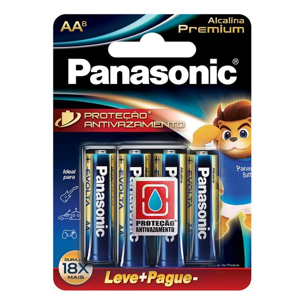Pilha Alcalina Panasonic Premium AA Unitária