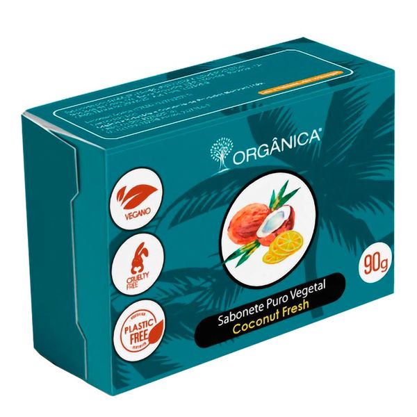 Sabonete em Barra Orgânica Puro Vegetal Coconut e Lima 90g