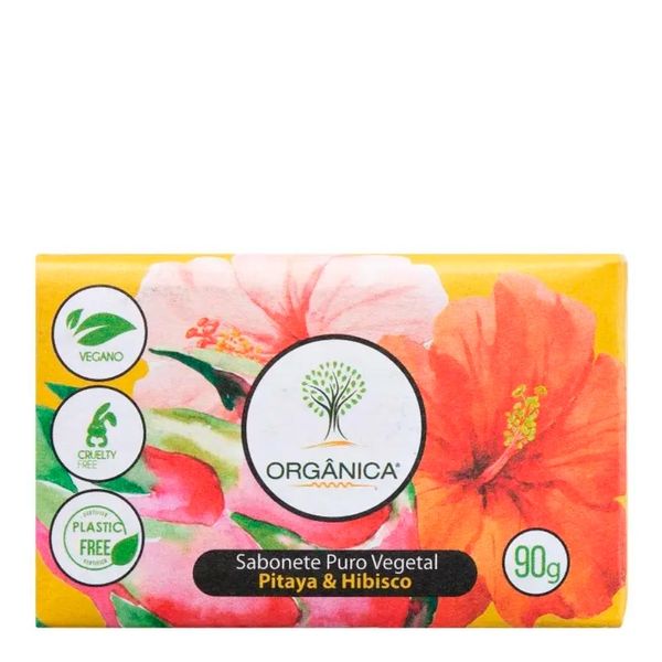 Sabonete em Barra Orgânica Puro Vegetal Pitaya e Hibisco 90g