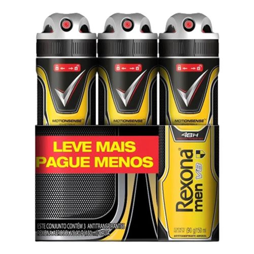 Desodorante Aerosol Rexona V8 3 Unidades Desodorante Aerosol Rexona V8 3 Unidades