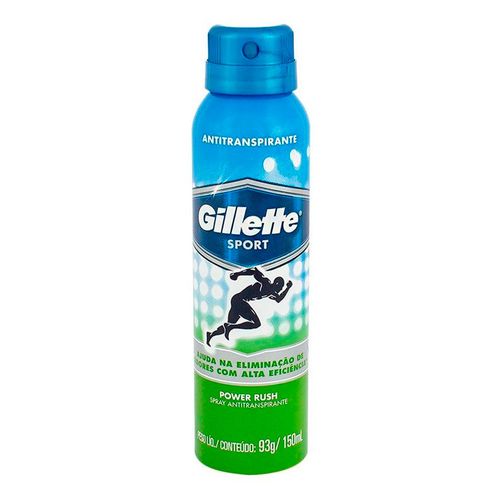Desodorante Aerosol Gillette Masculino Power Rush 150ml Desodorante Aerosol Gillette Masculino Power Rush 150ml