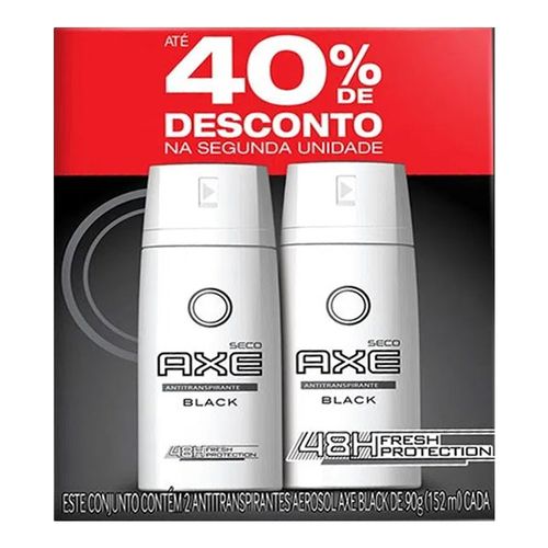 Desodorante Axe Aerosol Black 90g 2 Unidades