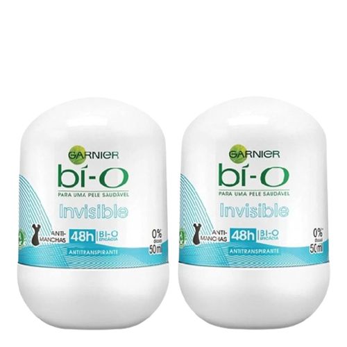 Desodorante Bí-O Roll On Feminino Invisible 50ml C/ 2 Unidades Desodorante Bí-O Roll On Feminino Invisible 50ml C/ 2 Unidades