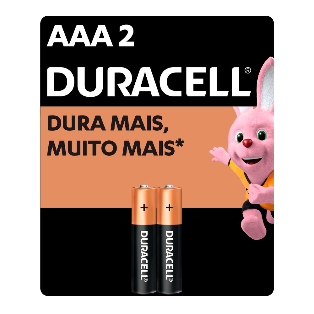 Pilha Duracell Palito AAA com 2 Unidades - Drogaria Sao Paulo
