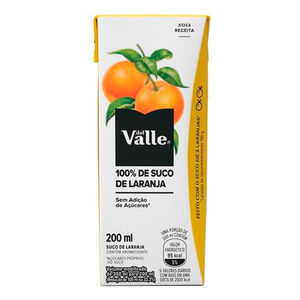 Suco Del Valle 100% Laranja 200ml