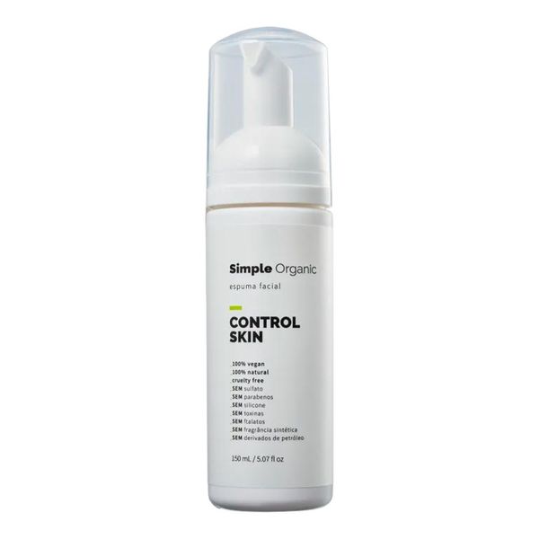 Espuma Facila Simple Organic Control Skin Pele Oleosa 150ml
