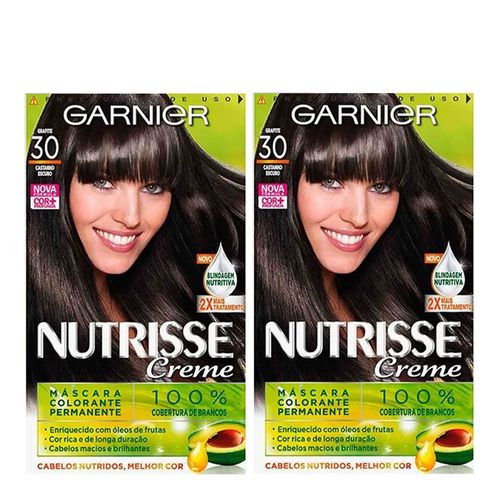 Tintura Garnier Nutrisse 30 Grafite 2 Unidades Tintura Garnier Nutrisse 30 Grafite 2 Unidades