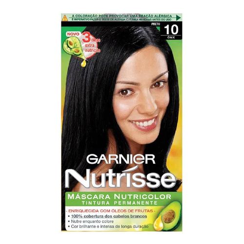 Tintura Garnier Nutrisse 10 Ônix 2 Unidades