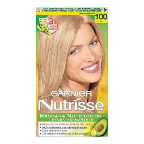 Tintura Garnier Nutrisse 100 Sol Louro Claríssimo Tintura Garnier Nutrisse 100 Sol Louro Claríssimo