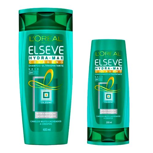 Kit Shampoo + Condicionador Elseve Hydra-Max Colágeno 200ml Kit Shampoo + Condicionador Elseve Hydra-Max Colágeno 200ml
