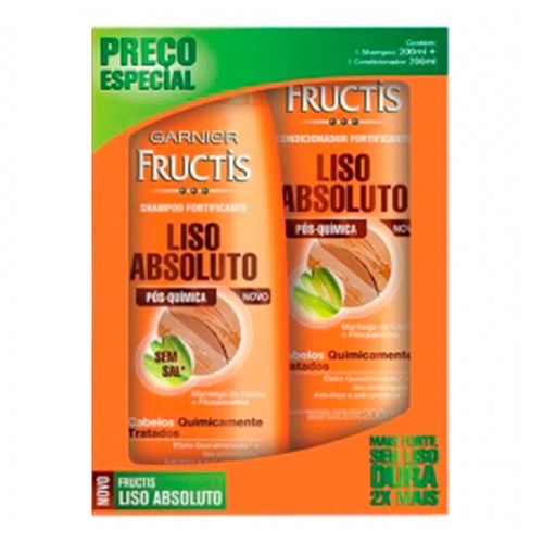 Kit Shampoo + Condicionador Fructis Liso Absoluto 300ml