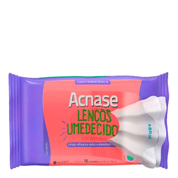 Lenços Umedecidos Acnase 16 Unidades