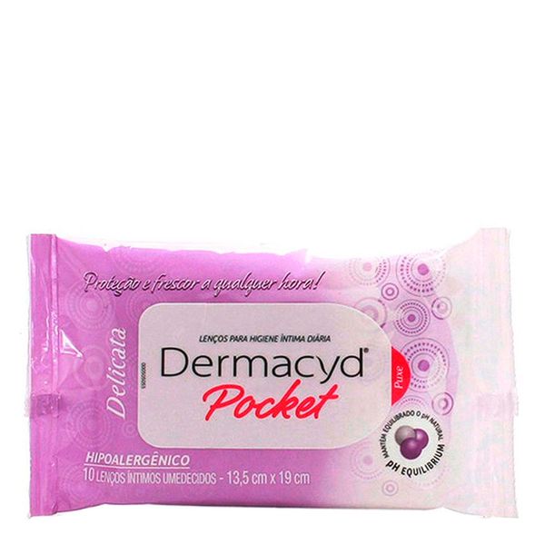 Lenços Intimos Dermacyd Pocket 10 Unidades