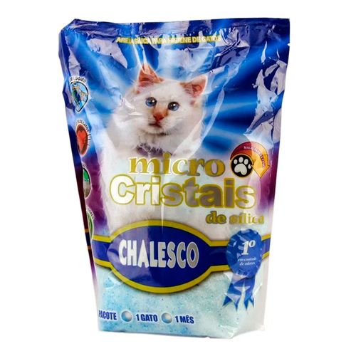Areia Higiênica Micro Cristais de Sílica CHALESCO - 1,8kg Areia Higiênica Micro Cristais de Sílica CHALESCO - 1,8kg