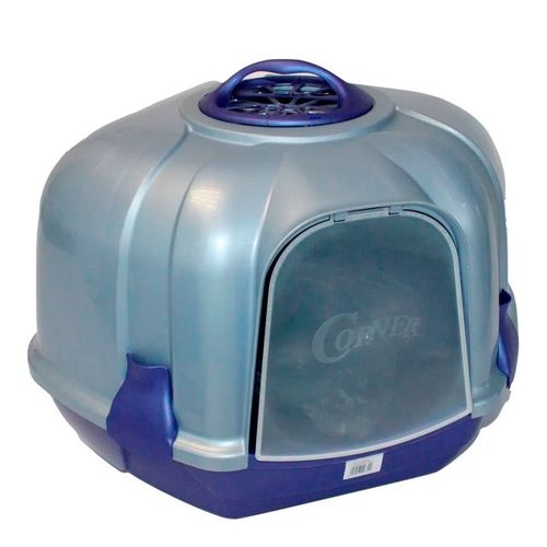 Banheiro Fechado Corner para Gato MPS - Azul Banheiro Fechado Corner para Gato MPS - Azul