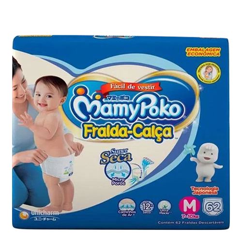Fralda Mamypoko Hiper M 62 Unidades Fralda Mamypoko Hiper M 62 Unidades