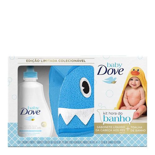 Kit Dove Baby Hidratação Enriquecida Sabonete Líquido 400ml + Toalha de Banho Tubarão Kit Dove Baby Hidratação Enriquecida Sabonete Líquido 400ml + Toalha de Banho Tubarão