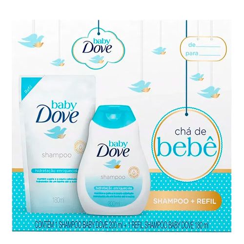Kit Dove Baby Hidratação Enriquecida Shampoo 200ml + Refil 180ml Kit Dove Baby Hidratação Enriquecida Shampoo 200ml + Refil 180ml
