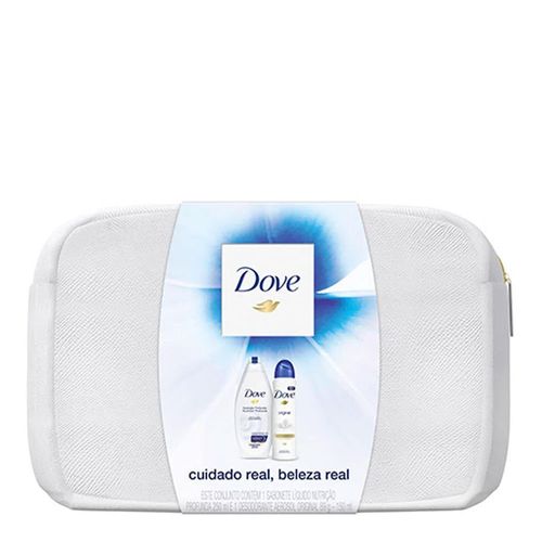 Kit Dove Sabonete Líquido Nutrição Profunda 250ml + Desodorante Original 150ml + Necessaire Kit Dove Sabonete Líquido Nutrição Profunda 250ml + Desodorante Original 150ml + Necessaire