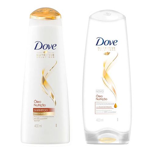 Kit Dove Shampoo + Condicionador Óleo Nutrição 400ml Kit Dove Shampoo + Condicionador Óleo Nutrição 400ml
