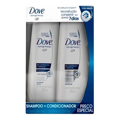 Kit Dove Shampoo + Condicionador Reconstrução Completa 200ml Kit Dove Shampoo + Condicionador Reconstrução Completa 200ml