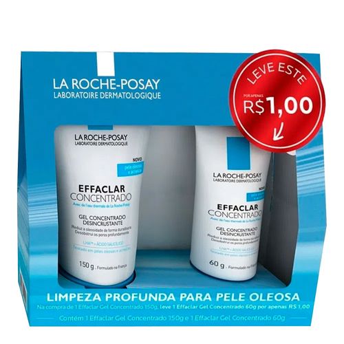 Kit Effaclar Loréal Gel Concentrado Desincrustante 150g + 60g