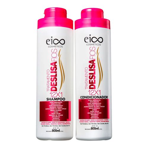 Kit Eico Tratamento Deslisa Shampoo 450ml + Condicionador 450ml