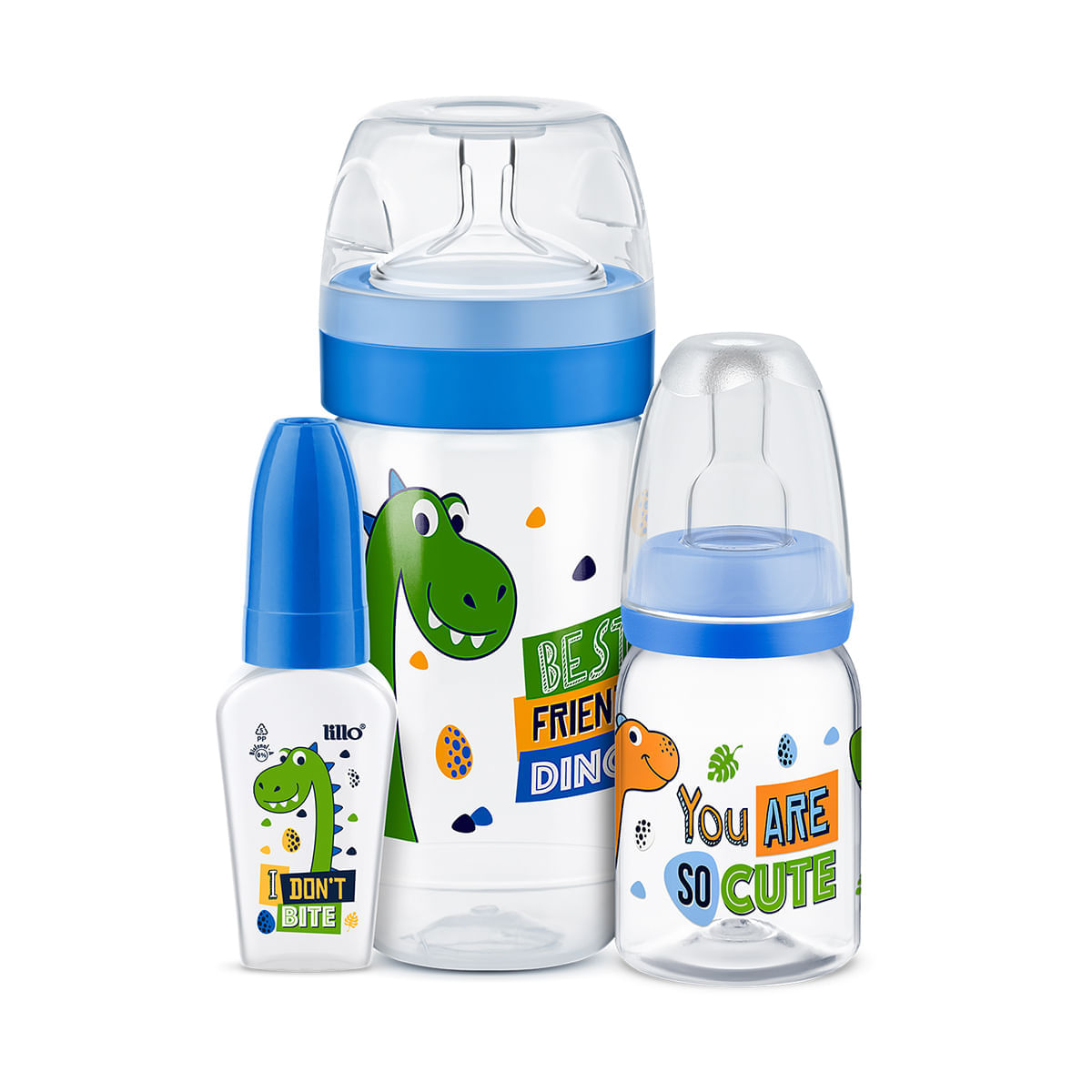 Kit 3 Mamadeiras Evolution Magia 50 120 300ml Dino + lillo 935188222