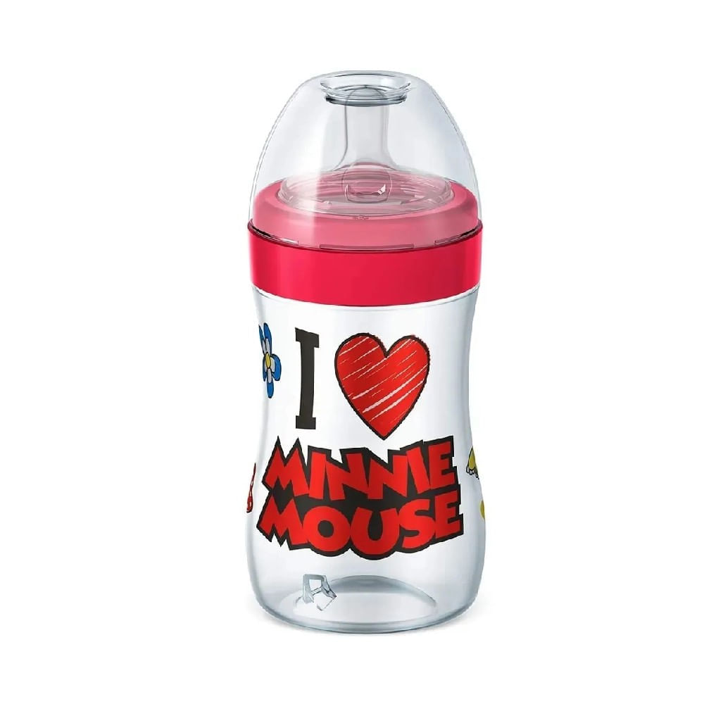 Mamadeira Super Evolution Disney 300ml Bico 6m Minnie Lillo 935189019
