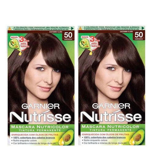 Tintura Garnier Nutrisse 50 Amêndoa 2 Unidades Tintura Garnier Nutrisse 50 Amêndoa 2 Unidades